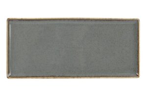 Блюдо прямоугольное Porland Seasons Dark Grey 35*16 см артикул 358836 темно-серый