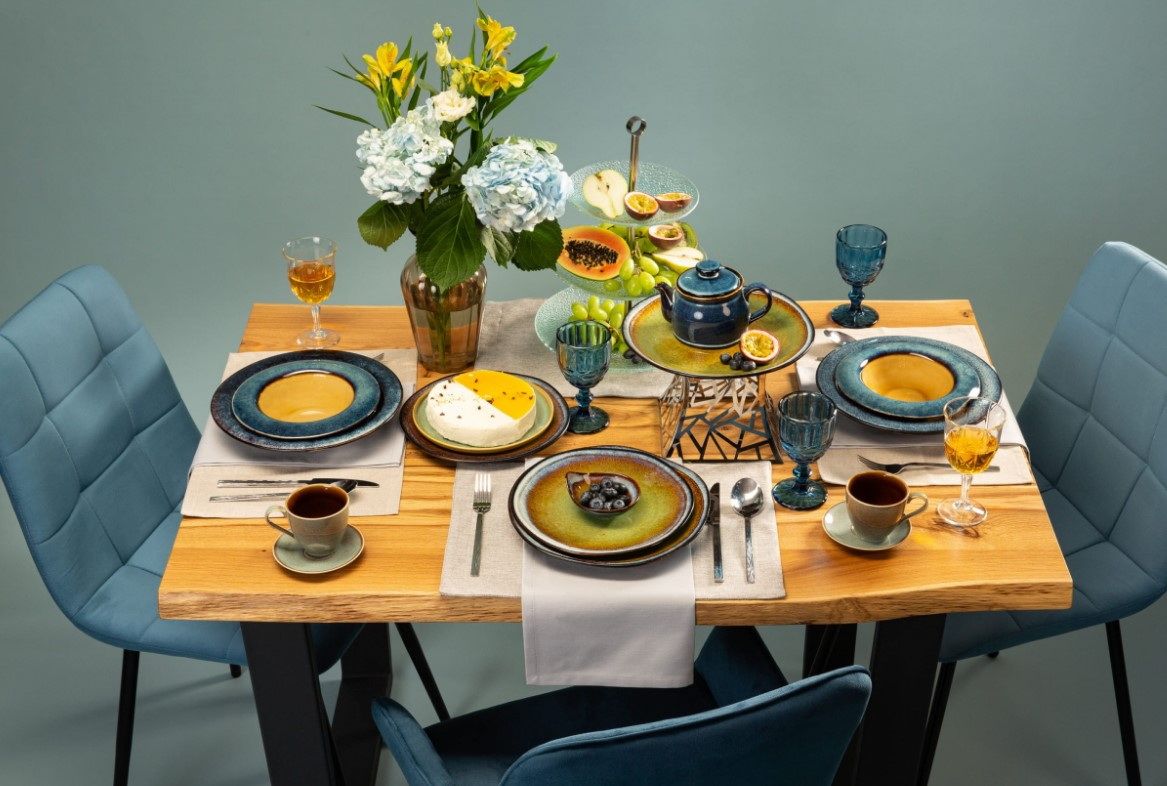 Чайная пара Corone Verde сине-зеленая 290 мл артикул фк0728