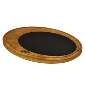 Доска для подачи LAVA 300х200 мм овальная дерево с чугунной вставкой артикул LVAS 163 IR