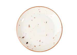 Тарелка KunstWerk Paris D 150 мм, белый, коричневый артикул ELG15DU