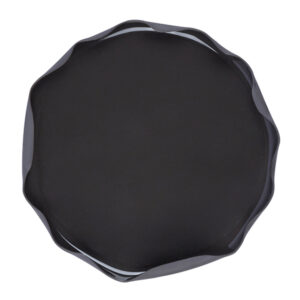 Тарелка Royal Charm Wave D 180 мм, H 12 мм, с бортом, фарфор, черный артикул 3015737 / ZH462-Y152