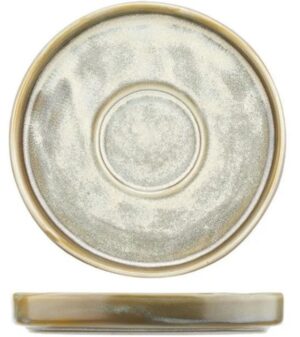 Блюдце KunstWerk Agave зеленое D 120 мм, H 18 мм артикул ZA0128-4.75-m