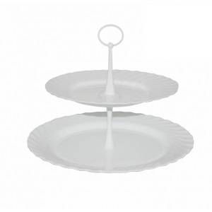 Этажерка стеклянная Arcoroc Trianon d24/31 см 2-х ярусная артикул 80104