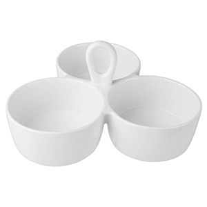 Емкость для закусок KunstWerk Paula белая D 100 мм, H 11 мм артикул A4991