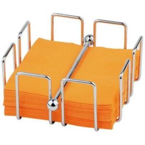 Салфетница APS горизонтальная нерж. (салфетки 24 x 24 см) с держат., 13,5 x 13,5 x 6,5 см /1/ артикул 11762