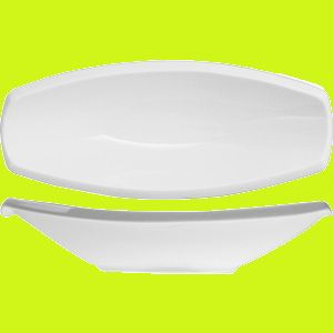 Салатник KunstWerk Paula белый 460 мл, L 300 мм, B 120 мм, H 55 мм артикул A6538