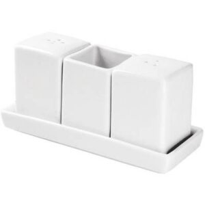 Набор для специй KunstWerk Paula белый L 130 мм, B 55 мм, H 60 мм артикул A2750