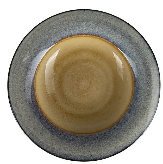 Тарелки Corone Celeste сине-коричневая 550 мл, D 268 мм артикул фк0804