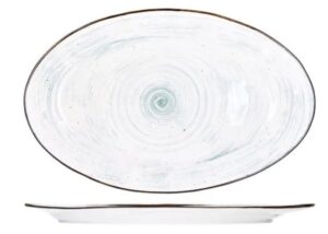 Блюдо KunstWerk Pastoral зеленое L 405 мм, B 255 мм, H 25 мм артикул P5226241-SH115