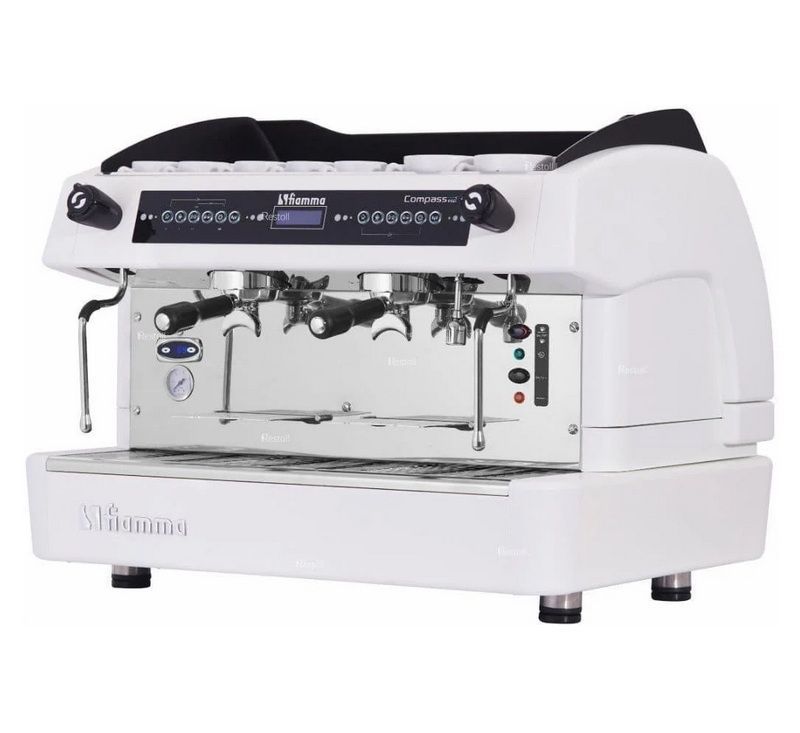 Кофемашина рожковая автоматическая FIAMMA Compass 2 DB TC White (2 высокие группы, двойной бойлер)