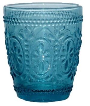 Стакан для воды и сока MACO Flower5B голубой 250 мл, H 100 мм артикул 366737