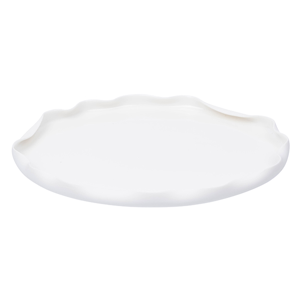 Тарелка Royal Charm Wave D 210 мм, H 15 мм, с бортом, фарфор, белый артикул 3015735 / ZH429-Y152/W