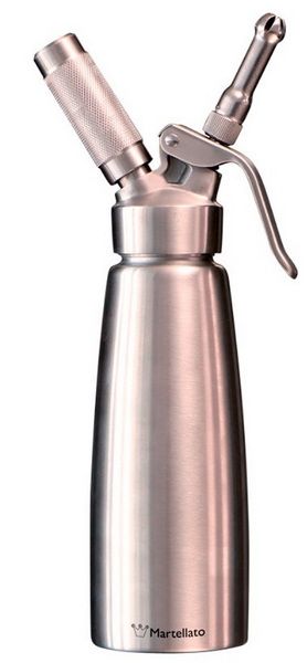 Сифон для взбивания сливок Martellato 50SI02 1000 мл, D 95 мм, H 370 мм артикул 50SI02