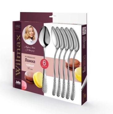 Набор чайных ложек Wilmax Julia серебряный L 140 мм (6 шт,фирменная упаковка) артикул WL-999203JV/6C