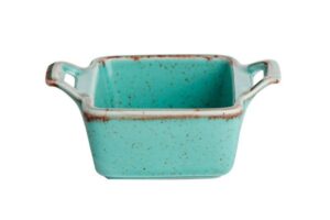 Соусник квадратный с русками Porland Seasons Turquoise 7х10 см, h=4.2 см артикул 808104 бирюзовый