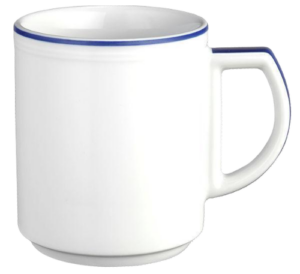 Кружка Seltmann Weiden Varionorm V537 280мл белая с синей полосой артикул V537