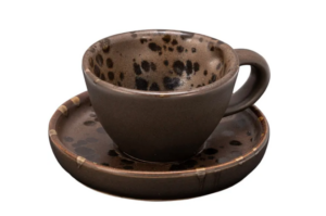 Кофейная пара Le CoQ Phobos 80 мл, D 100 мм, H 45 мм, коричневый артикул LPHO019MA150008