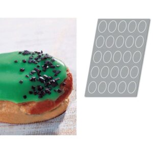 Форма силиконовая Paderno Овал 90х60 мм, H 15 мм, 25 ячеек, 600х400 мм артикул 41760-26