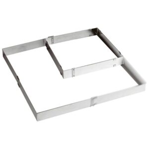 Форма кондитерская раздвижная Paderno 300х300>570х560 мм, H 70 мм, нерж сталь артикул 47526-05