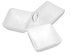 Менажница KunstWerk Paula белая D 300 мм, H 120 мм, L 100 мм, B 100 мм артикул A4993