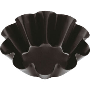 Форма кондитерская Paderno D 100 мм, H 34 мм, для выпечки бриошей, сталь, антиприг.покр., черный артикул 47724-10