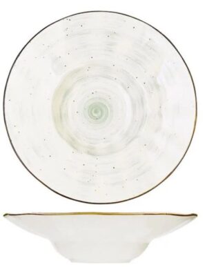 Тарелка KunstWerk Pastoral зеленая 300 мл, D 290 мм, H 70 мм артикул P6136629-SH115