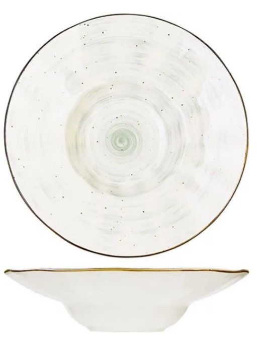 Тарелка KunstWerk Pastoral зеленая 300 мл, D 290 мм, H 70 мм артикул P6136629-SH115