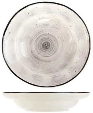 Тарелка KunstWerk Pastoral серая 350 мл, D 230 мм, H 50 мм артикул P5226323-SH116