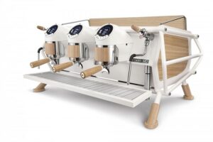 Кофемашина рожковая автоматическая Sanremo Café Racer 3 гр. белая-дерево