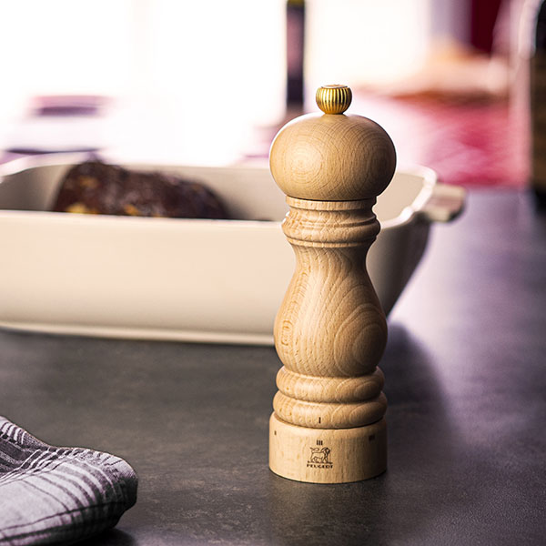 Мельница для соли Peugeot Paris u"Select D 59 мм, H 180 мм, светлое дерево, золотой, бук, сталь нерж. артикул 23393/2339300