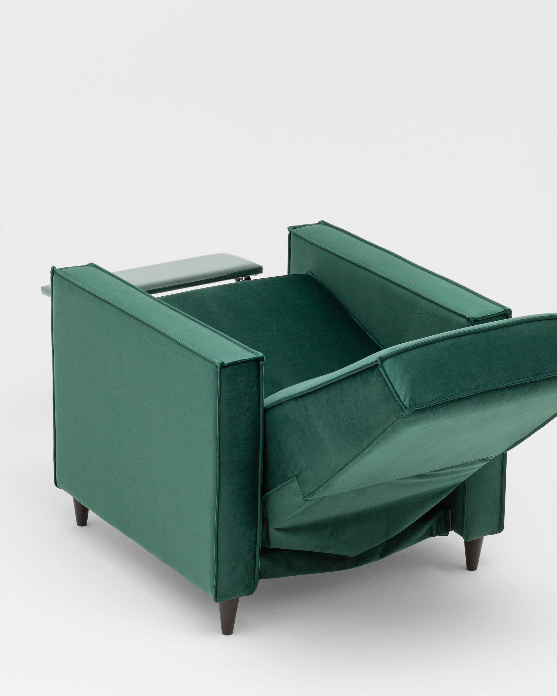 Кресло Velare реклайнер велюр зеленый