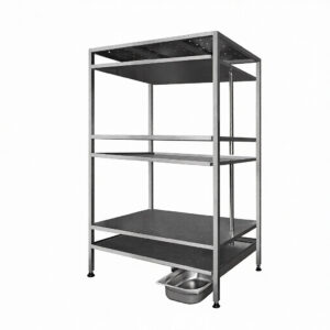 Стеллаж для дефростации Финист (1000х600х1600) 3 полки, перфорированные с поддоном