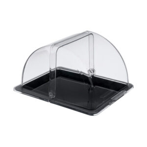 Поднос сервировочный Gastroplast GN 1/2 325х265 мм, черный, с крышкой Roll-Top артикул 79327