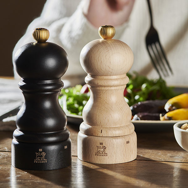 Мельница для перца Peugeot Paris u"Select D 59 мм, H 120 мм, шоколадный, золотой, бук, сталь нерж. артикул 23447