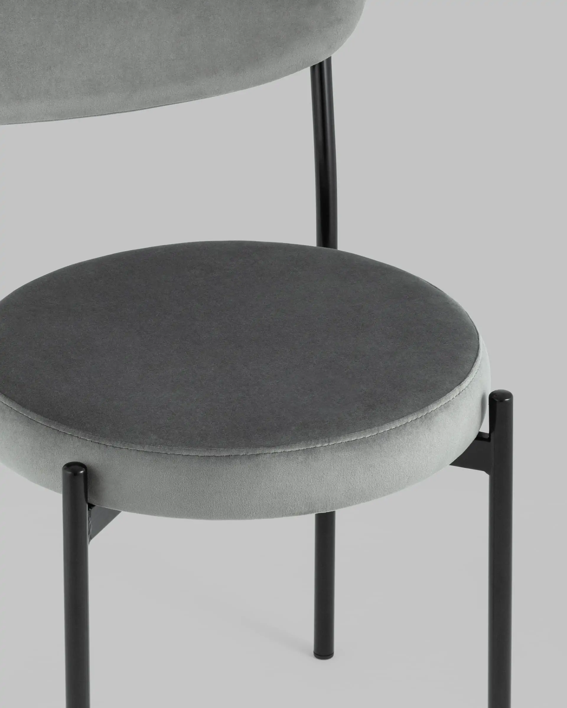 Стул Бриф NEW велюр тёмно-серый 2 шт