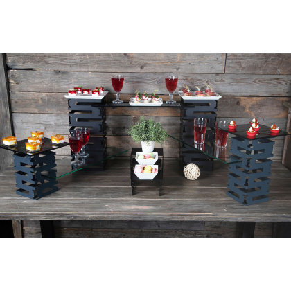 Стекло для подставки фуршетной Luxstahl 250х250 мм бронза артикул мки314/2