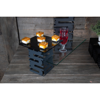 Стекло для подставки фуршетной Luxstahl 350х350 мм бронза артикул мки313/2