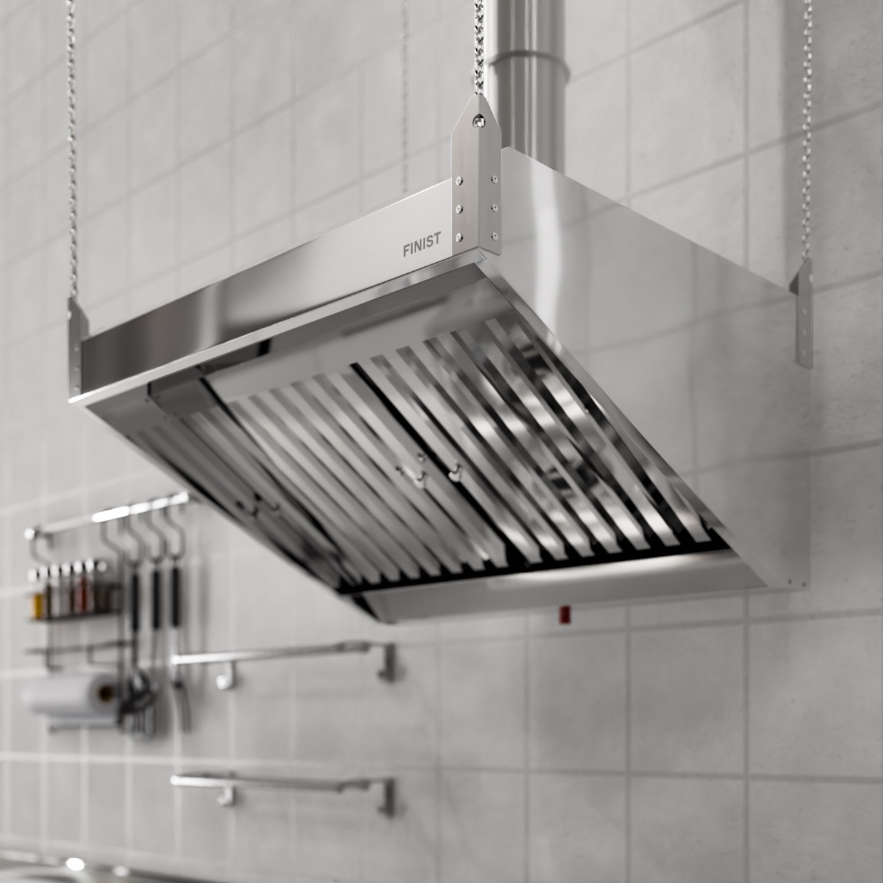 Зонт вытяжной нержавеющий Финист ЗВН-05 (2100х1200х400)