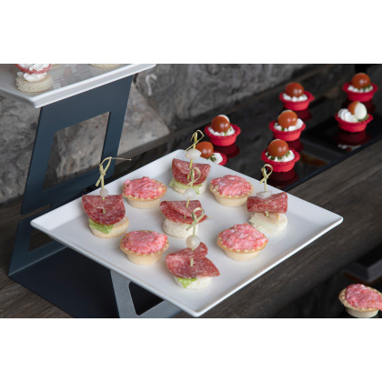 Стекло для подставки фуршетной Luxstahl 600х200 мм светло-голубое артикул мки311/1