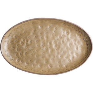 Блюдо Kunstwerk Grasp 290х180 мм, H 23 мм овальное, керамика, коричневый артикул 20726/brown