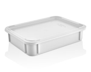 Контейнер для теста Gastroplast 300х400х75 мм, морозостойкий, белый п/п (крышка 77155) артикул 77153