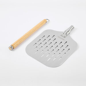 Лопата для пиццы ProHotel L 660/260 мм, B 260 мм, перфорированная, алюминий/дерево