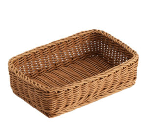 Корзина плетеная MGProf 180х120х60 мм, коричневая, полиротанг артикул