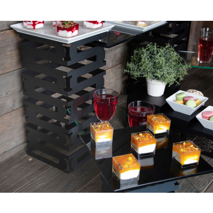 Стекло для подставки фуршетной Luxstahl 350х350 мм светло-голубое артикул мки313/1