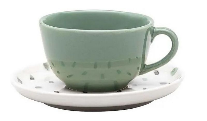 Чайная пара OXFORD Flat Samambaia 200 мл, D 140 мм артикул AO04-1C01