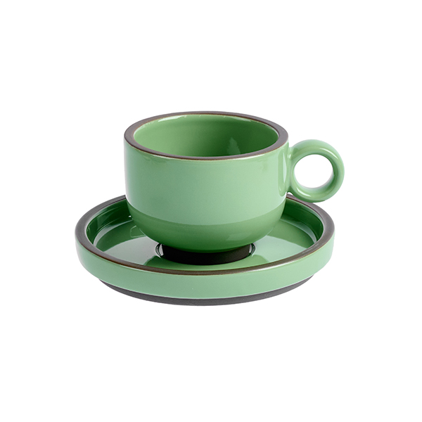 Чашка чайная KunstWerk Bliss D 85 мм, L 115 мм, H 65 мм, мятный артикул CHE6941-1-J20