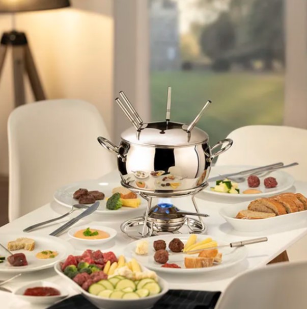 Набор для фондю APS Two in one 2,2 л, H 230 мм, D 185 мм (13 предметов) артикул 65060