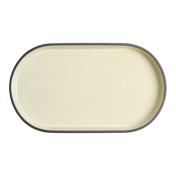 Блюдо для подачи KunstWerk Bliss L 304 мм, B 174 мм, H 27 мм, бежевый артикул CHP12515-J19