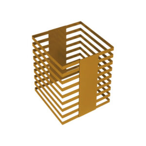 Подставка фуршетная Luxstahl 300х300х380 мм куб, золото артикул мки308/5