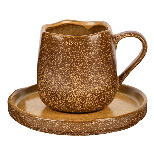 Блюдце KunstWerk Eggshell Nature D 160 мм, H 20 мм, коричневый артикул A26974W1449